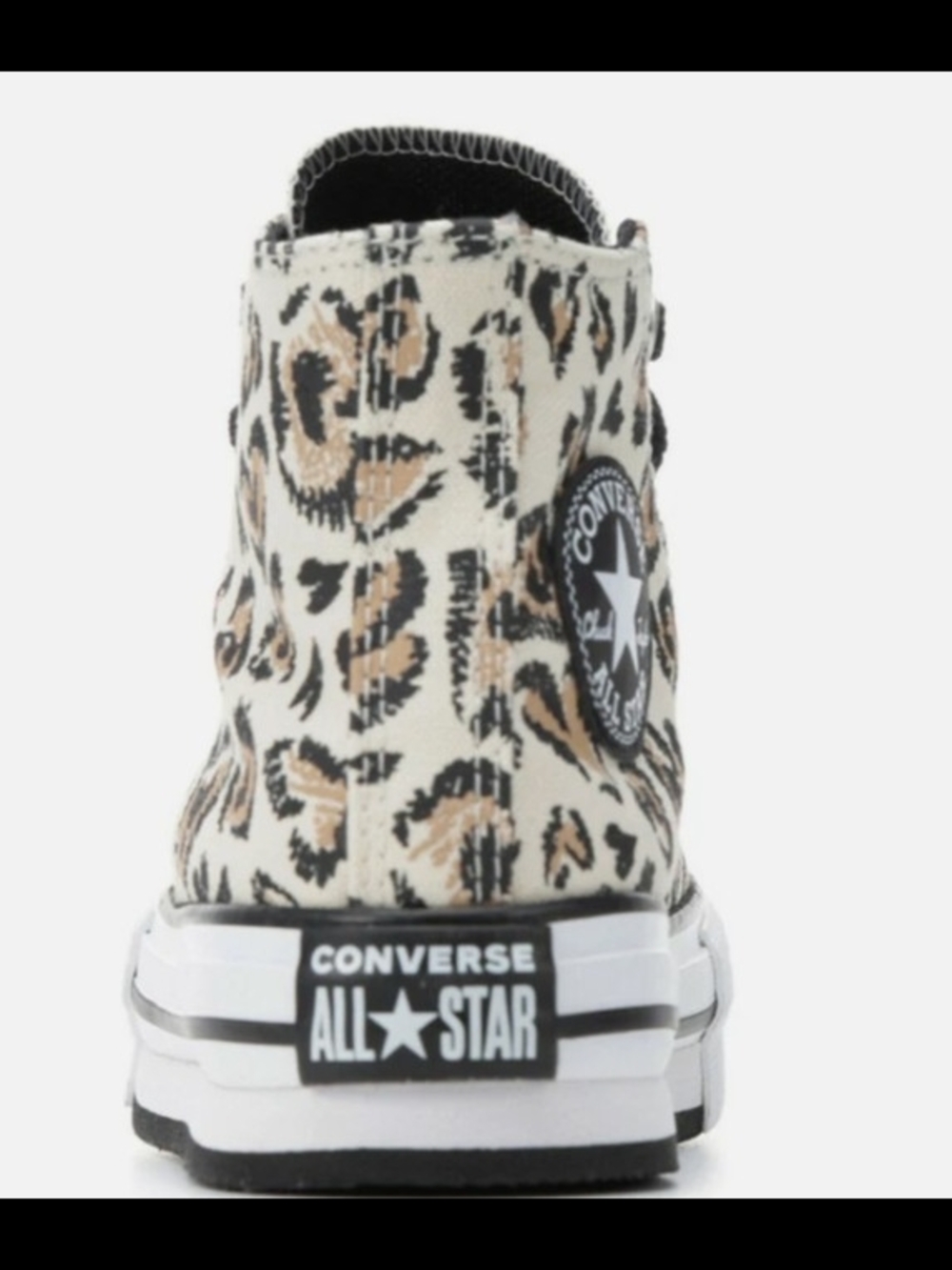 Chuck Taylor All Star EVA Lift Platform High GS  'Leopard' Sneakers Size 6 - Picture 5 of 12